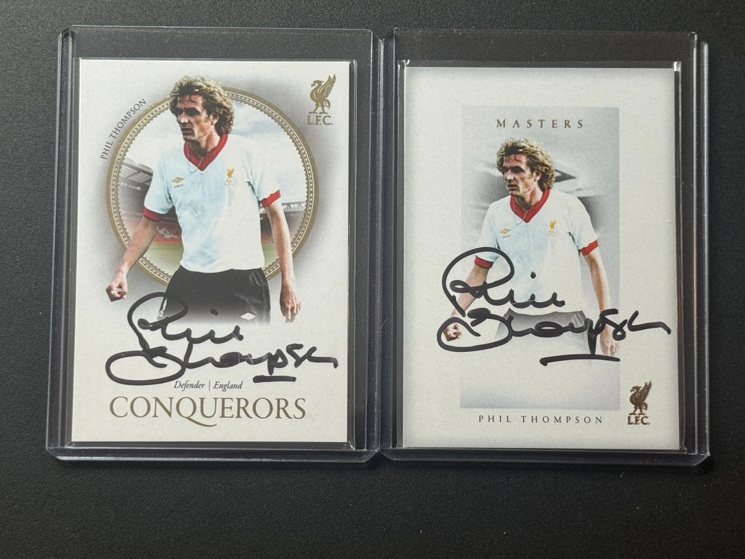 2024-25 Futera Club Live Liverpool Masters and Conquerors On-Card Autos Phil Thompson